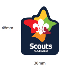 Australian Scout Logo Woven Die Cut Badge