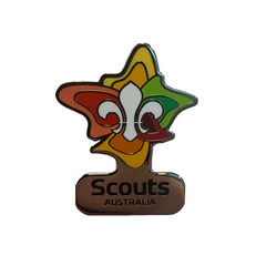 Australian Scout Logo Metal Belt Hat Badge