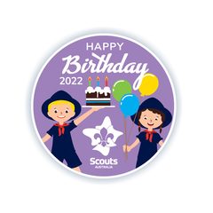 2022 Scouts Birthday Swap Badge (RRP $2.50)