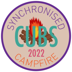 Cubs Synchronised Campfire Badge 2022 (RRP $2.50)