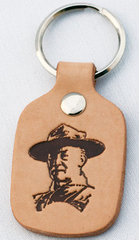 Baden-Powell Scouting Leather Keyring